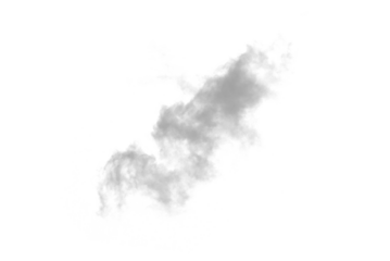 white cloud smoke on transparent background