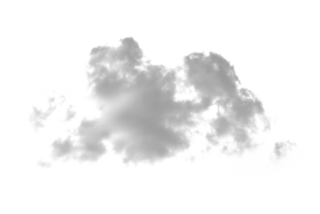 white cloud smoke on transparent background