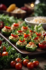 A fresh and colorful vegetable tray