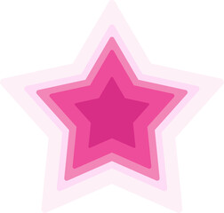 Pink Stars Shape Vector Illustration