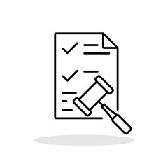 Regulation icon in flat style. Insurance policy symbol for your web site design, logo, app, UI Vector 