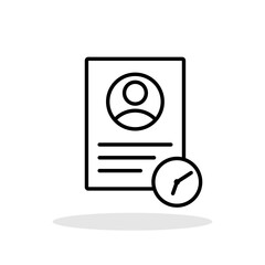 Temporary recruitment icon in flat style. Part time job symbol for your web site design, logo, app, UI Vector EPS 10.