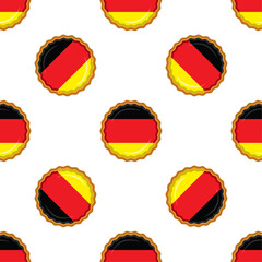Pattern cookie with flag country Germany in tasty biscuit