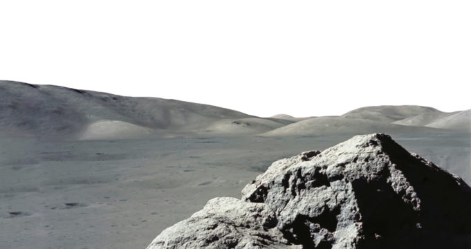 Moon surface on a transparent background. Elements of this image furnished by NASA.
