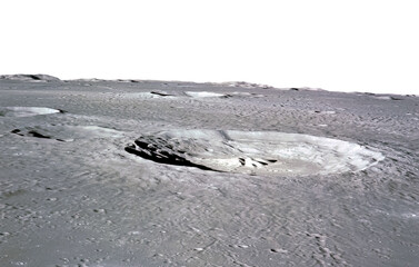 Moon surface on a transparent background. Elements of this image furnished by NASA.