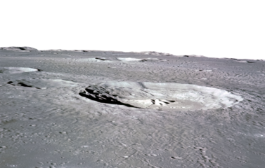 Moon surface on a transparent background. Elements of this image furnished by NASA.