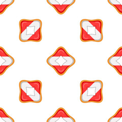 Pattern cookie with flag country Latvia in tasty biscuit