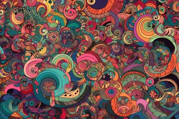 Colorful asymmetrical pattern wallpaper background illustration