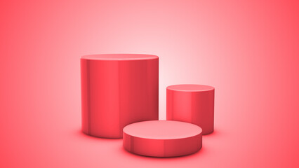 3d animation podium packaging presentation green background with tracking point	