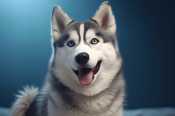 playful dog perfect face and eyes highly detailed