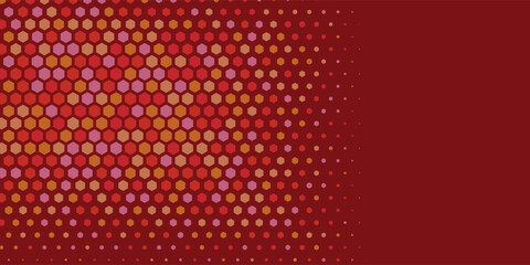 Geometric abstract Hexagon Two Color Background