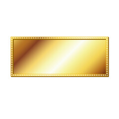 Gold decorative frame with flashy design