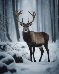 Deer in the winter