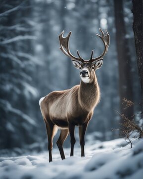 Deer in the winter