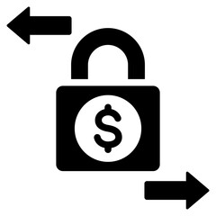 Safe Payment Glyph Icon