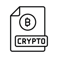 Well designed icon of bitcoin document, Btc with document