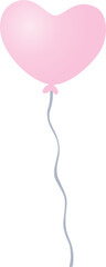 Vector Cute Heart Star Tedy Bear Balloon in Pastel Color