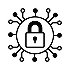 Cryptocurrency encryption vector design, ready to use icon