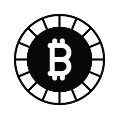 Well designed icon of Bitcoin, cryptocurrency coin vector design