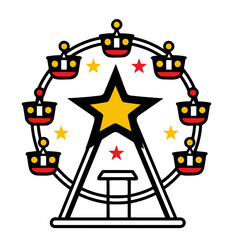 Ferris wheel icon, Simple vector illustration