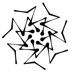 Element Y2K shape aesthetic black