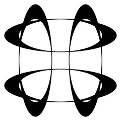 Element Y2K shape aesthetic black