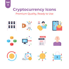 Get you hold on this beautiful and amazing cryptocurrency vectors set, ready for premium download