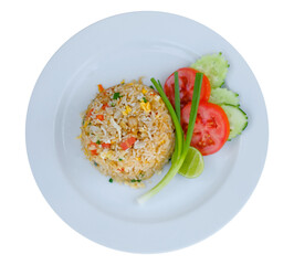 Thai food rice with chicken