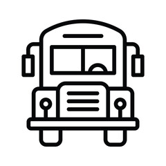 School bus owned, leased, contracted to, or operated by a school, customizable vector