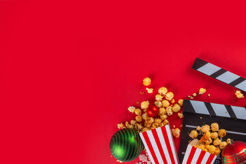 Christmas movie night part, Gather friends and family for home cinema. Invitations to New Year,...