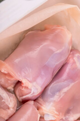 fresh chicken breast during cooking
