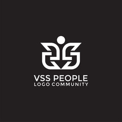 VSS SSV People community logo vector image