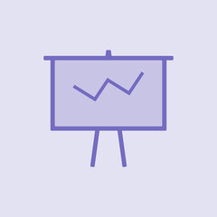 Presentation board icon. Vector illustration, logo template for many purpose - 655814959