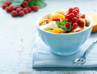 fresh fruit salad for breakfast healthy eating