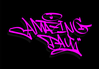 AMAZING DAY word graffiti tag style