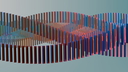 3D colorful, abstract, geometric background. 3D rendering