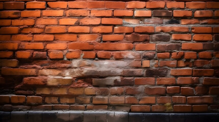 Old brick wall texture background. for interior or exterior design with copy space, banner background.