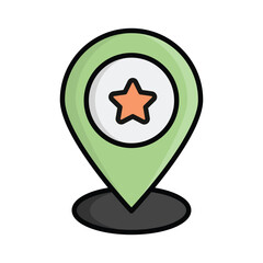 Location pin vector icon isolated on white background