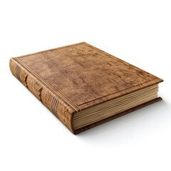 An old cloth bound book, isolated. Great for designs requiring books, manuscripts, scribes, journals, history and more. 