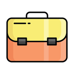 Trendy vector icon of portfolio, business briefcase