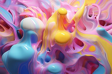 a colorful background image of a liquid flowing, in the style of digital art techniques, realistic hyper-detail, contemporary candy-coated