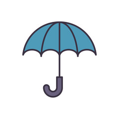 Umbrella related vector icon. Isolated on white background. Vector illustration