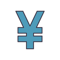 Yen related vector icon. Isolated on white background. Vector illustration