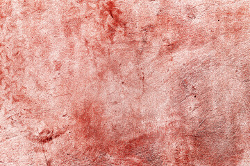 Blood on old wall for halloween concept. Grunge scary red concrete. Red paint on concrete wall.