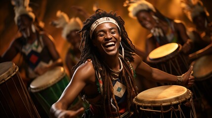 Feel the rhythm of the drums and dance at the Awa Dance Festival, where tradition comes alive.  - obrazy, fototapety, plakaty