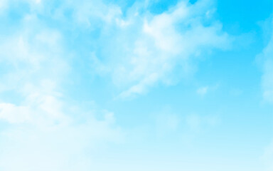 Naklejka na ściany i meble Sky Nature Landscape Background. Blue sky with light clouds. Vector image. Vector illustration