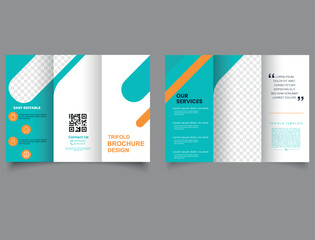 Creative editable trifold brochure template.