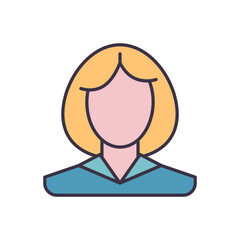 Employee Woman related vector icon. Isolated on white background. Vector illustration