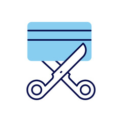 Expired Credit Card related vector icon. Isolated on white background. Vector illustration