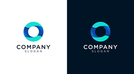 Letter O logo design for various types of businesses and company. colorful, modern, geometric, luxury letter o logo set